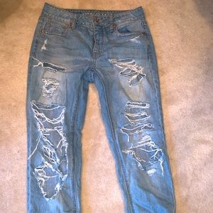 Boyfriend ripped jeans